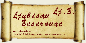 Ljubisav Beserovac vizit kartica